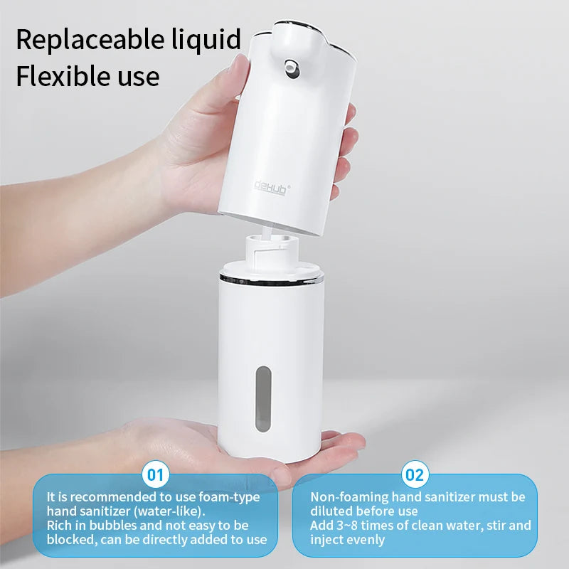 Convenient Automatic Soap Dispenser for Foam Soap - Ideal for home and commercial use, enhancing hygiene and maintaining a clean environment.