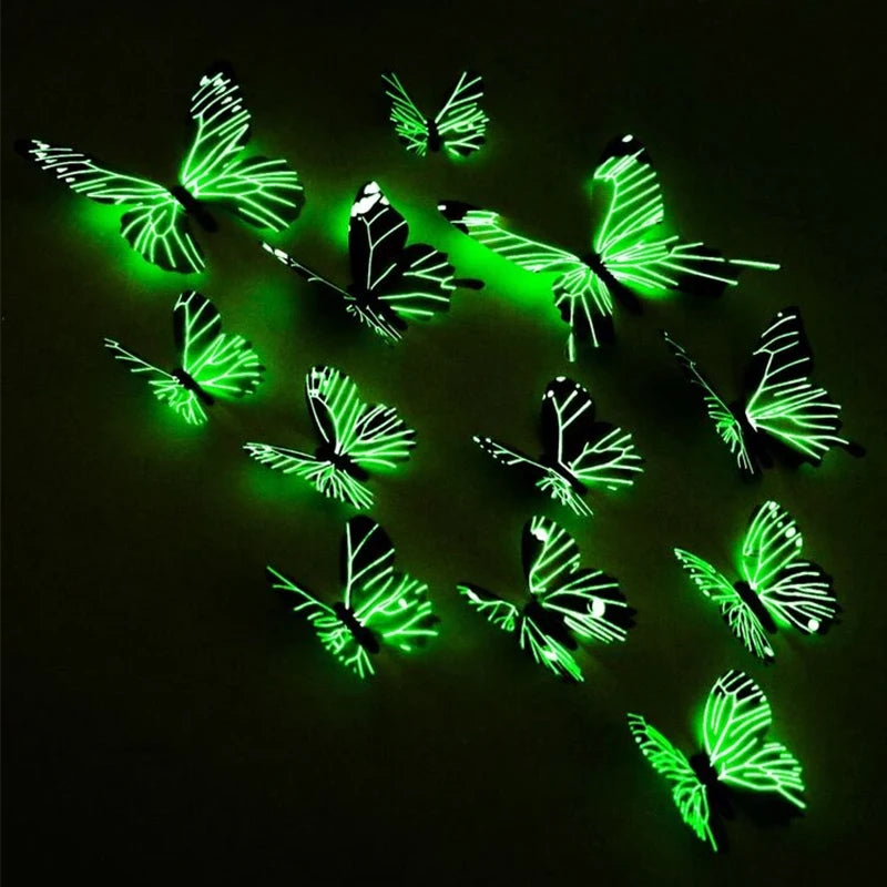 Fashion 3D Luminous Butterfly Creative Wall Sticker