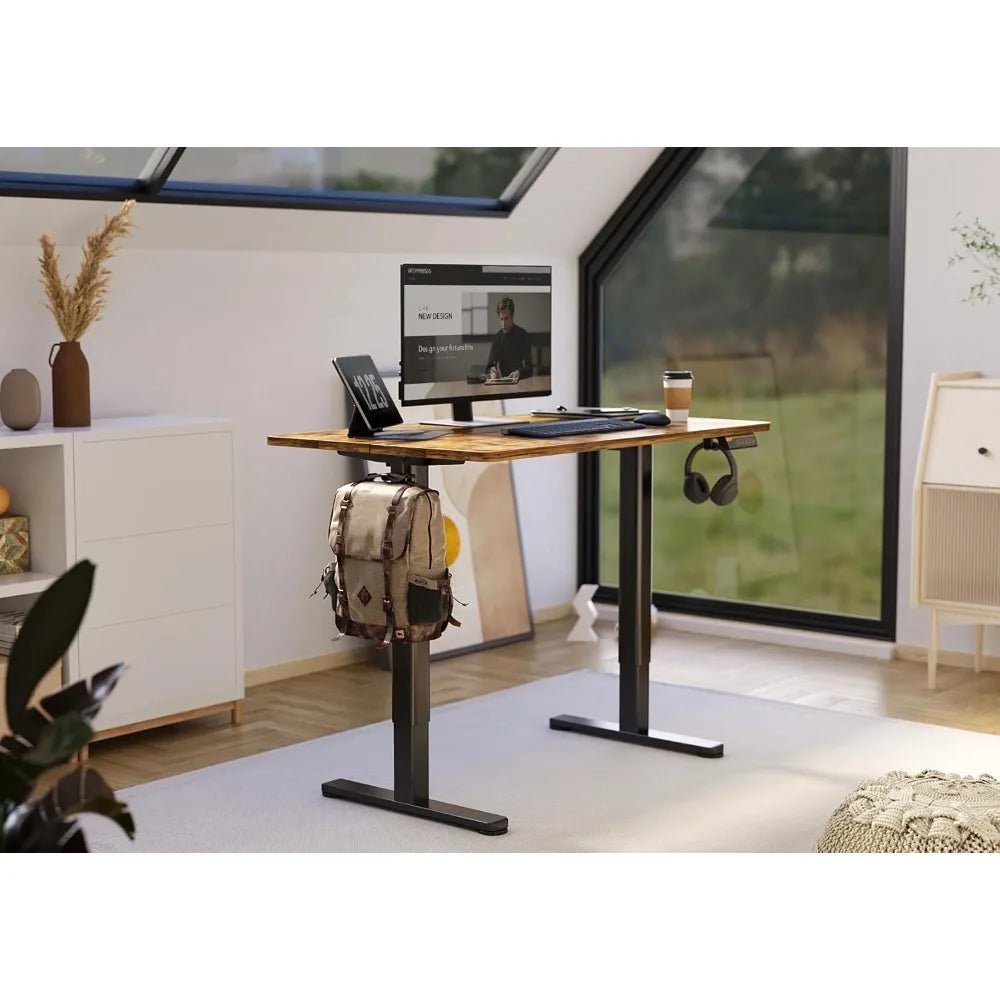 48x24 Inches Adjustable Height Stand-Up Desk - Versatile ergonomic desk for home or office, designed for comfortable sitting and standing work.