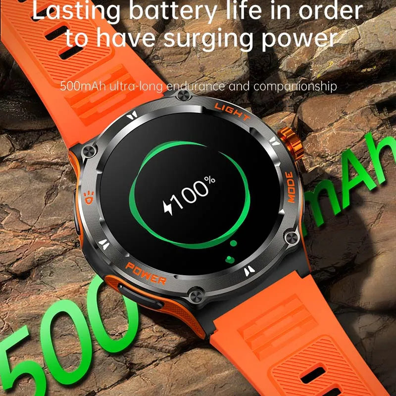 Bluetooth Outdoor Sports Fitness Track Military Men Smart Watch