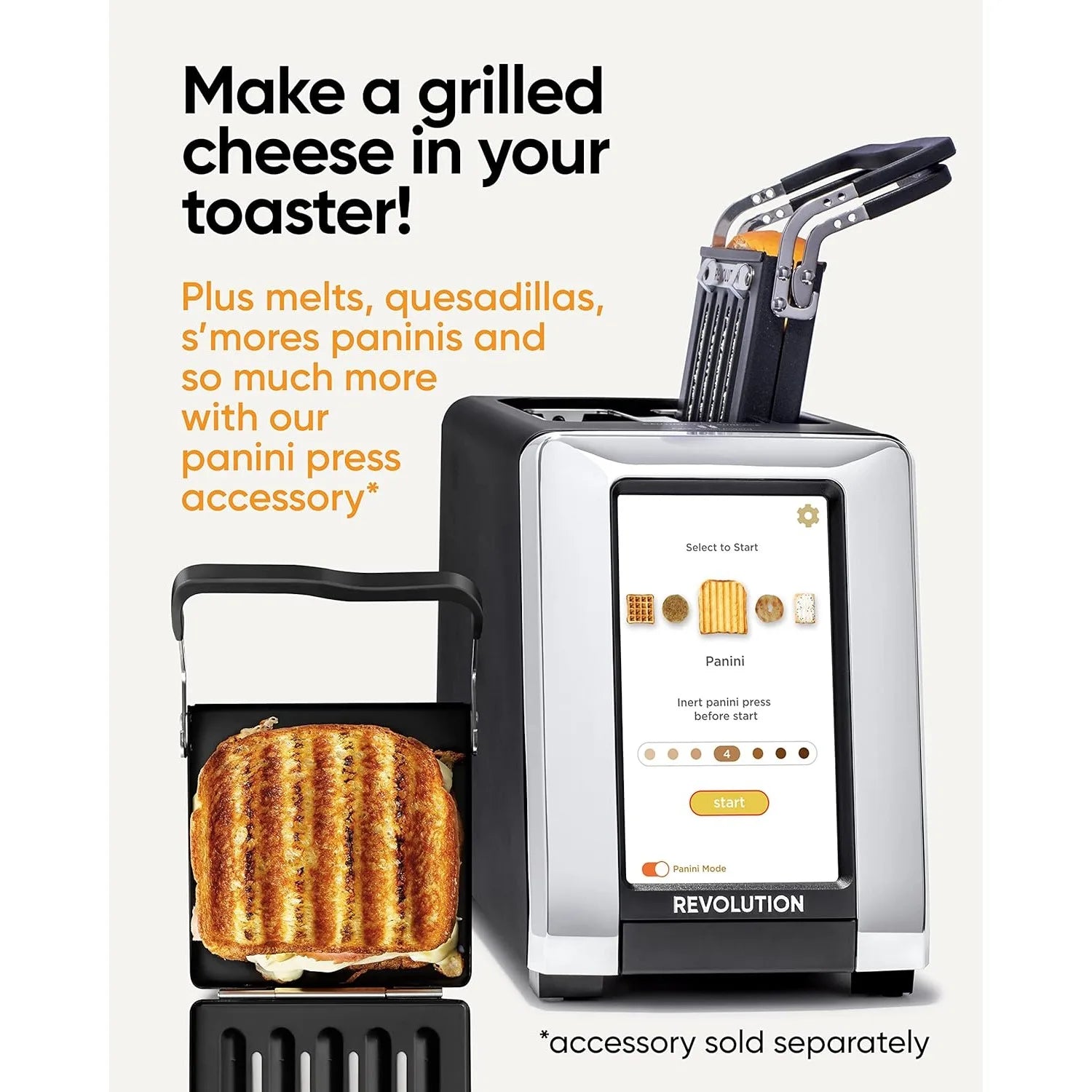 R180B High-Speed Touchscreen Toaster, 2-Slice Smart Toaster with Patented InstaGLO Technology & Panini Mode