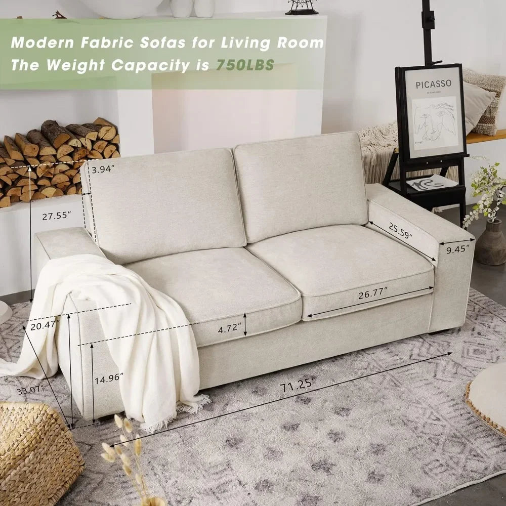 Modern Loveseat Living Room Sofa,1.25"