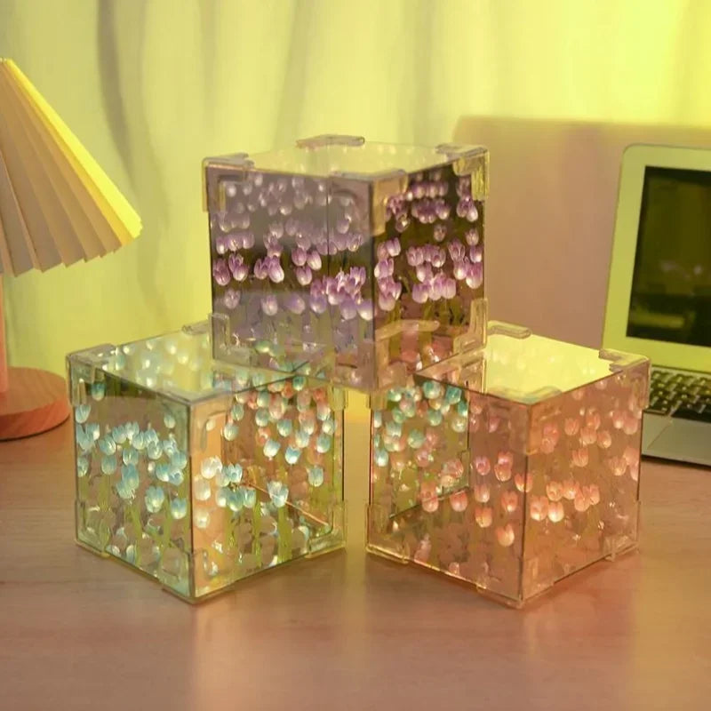 DIY Flower SeaCloud Tulip Led Night Light Lamp