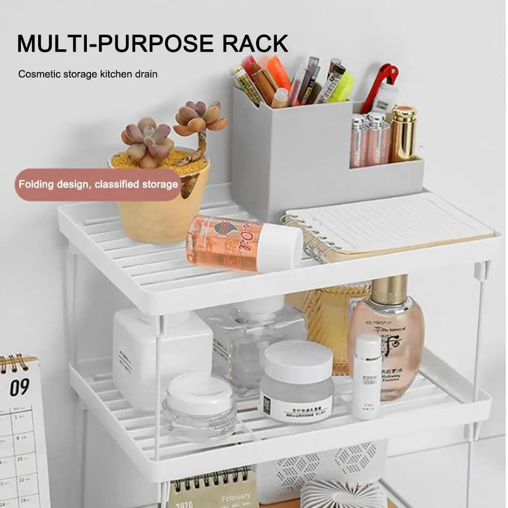 Bathroom Storage Rack - Versatile organizer with multiple shelves for storing towels, toiletries, and essentials in a stylish design.