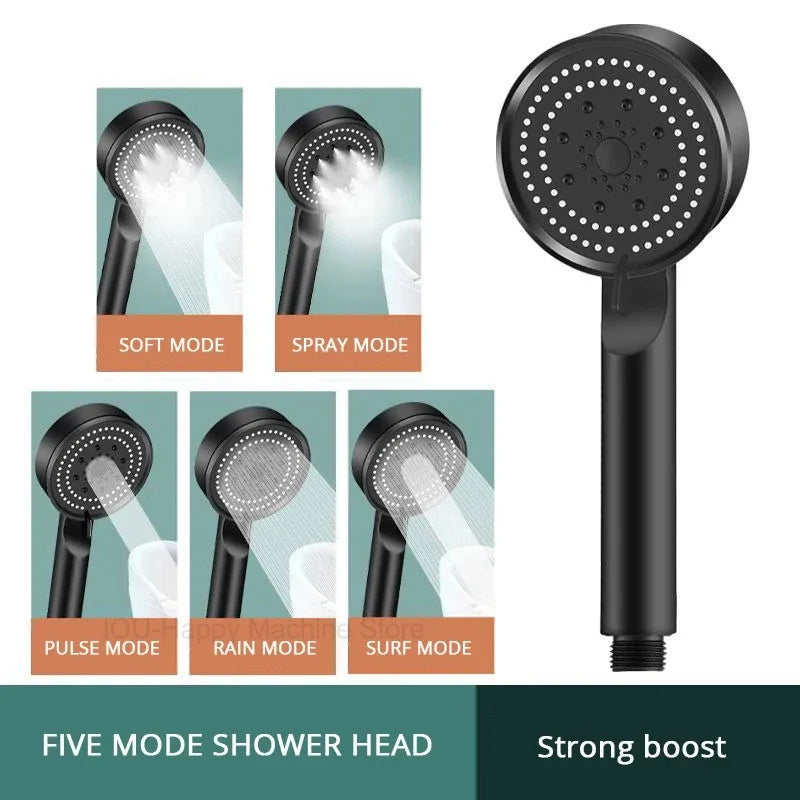 High Pressure Shower Head with Adjustable Settings - Perfect for low-pressure systems, ensuring a refreshing and invigorating shower.