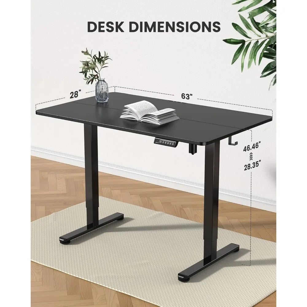 ErGear Height Adjustable Electric Standing Desk, 55 x 28 Inches (Black)