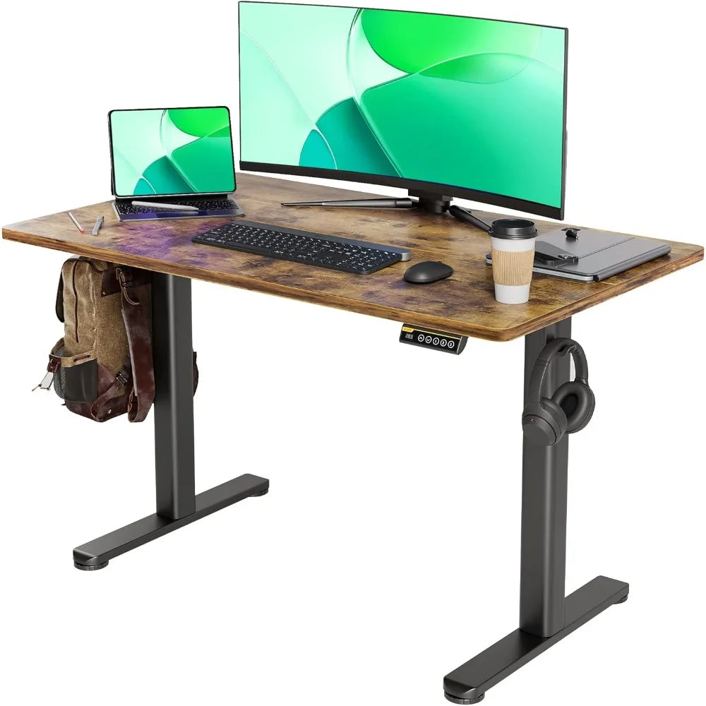 Adjustable Height Stand-Up Desk, 48x24 Inches - Ergonomic workspace solution for sitting and standing, promoting better posture and productivity.