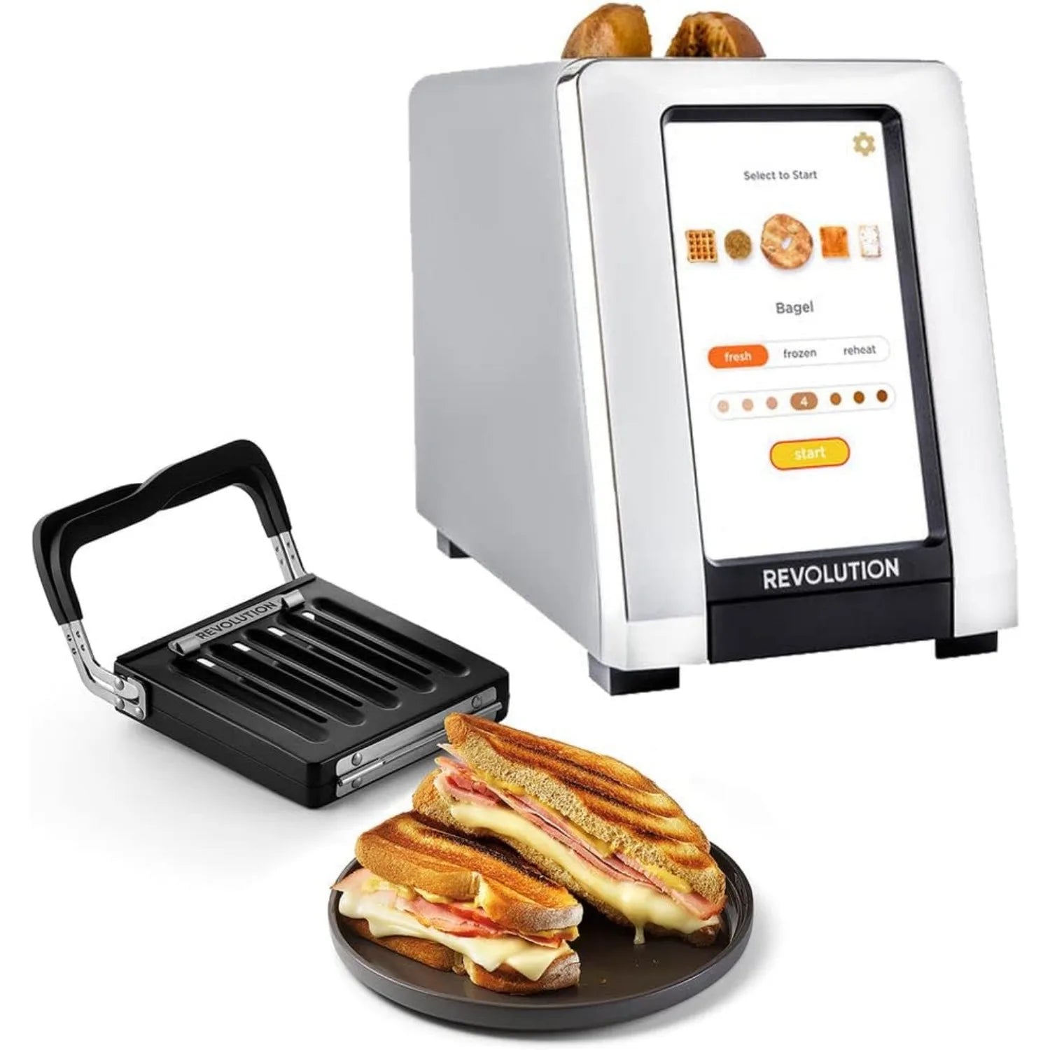 R180B High-Speed Touchscreen Toaster, 2-Slice Smart Toaster with Patented InstaGLO Technology & Panini Mode