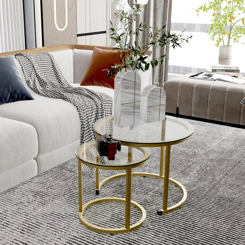 Coffee Table Nesting White Set