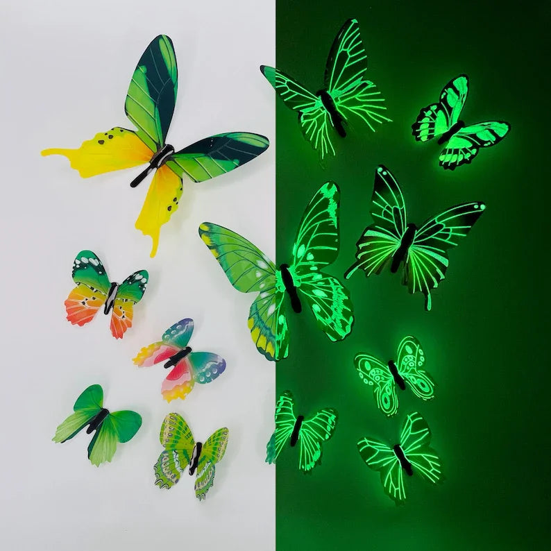 Fashion 3D Luminous Butterfly Creative Wall Sticker