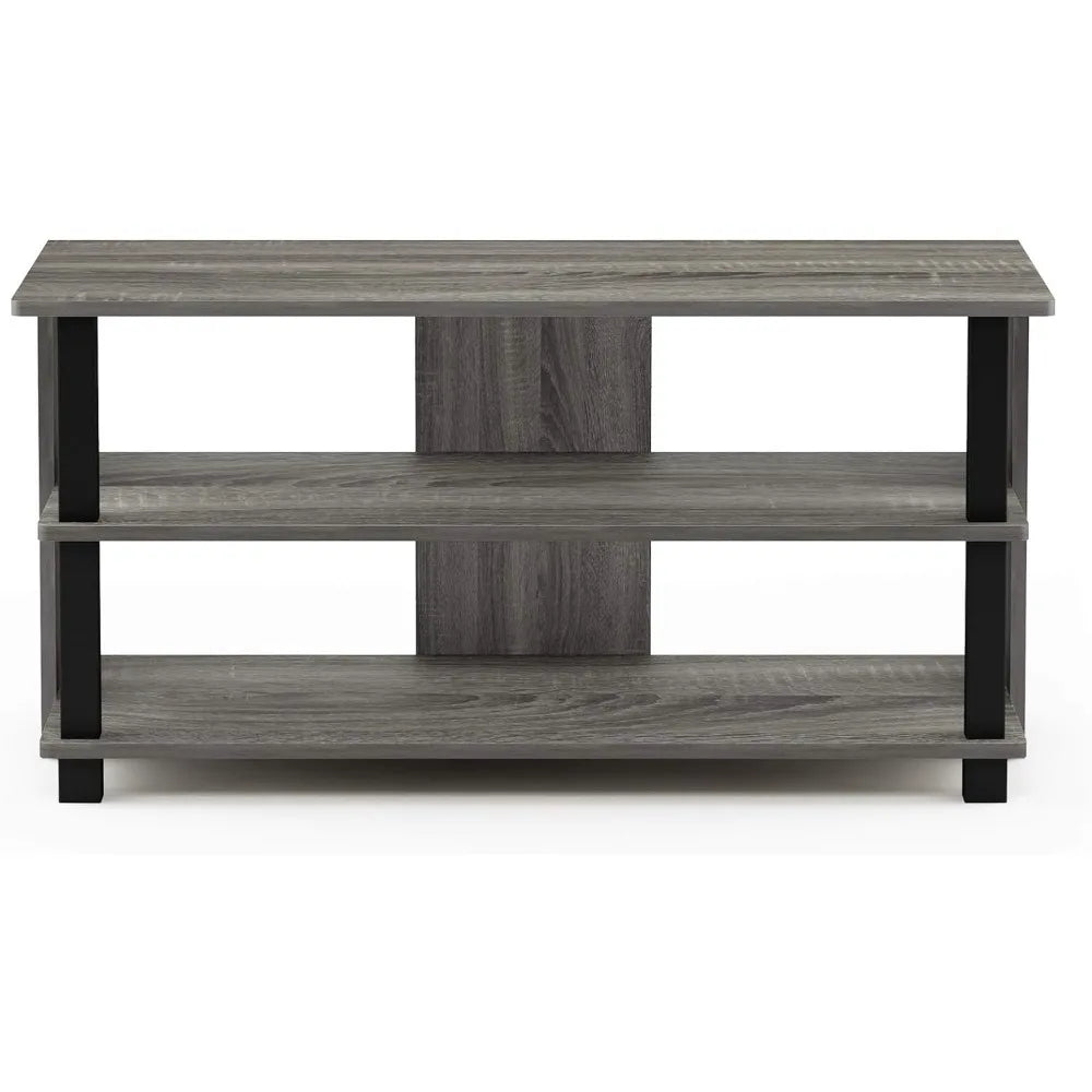 Sully 3-Tier Stand for TV Up To 40, French Oak Grey/Black