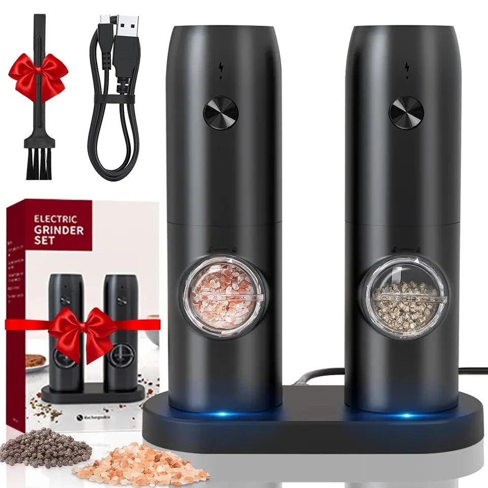 Automatic Rechargeable Spice Grinder - Effortlessly grind spices and herbs with a touch of a button for enhanced flavor in your cooking.