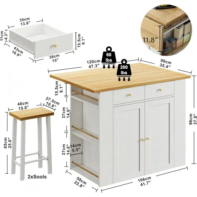 Ample Storage Space Cabinet with Power Strip